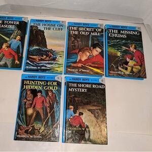 6 Vintage Hardy Boys Mystery Stories Hard Cover Books # 1-6 MINT Collectible